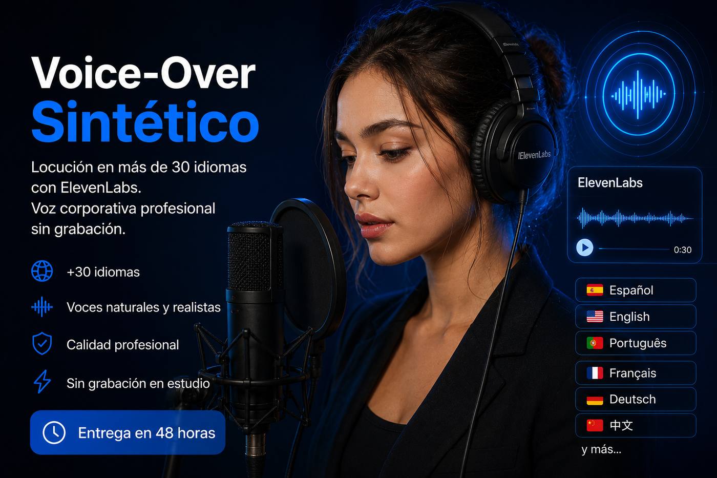 Voice-Over Sintético ElevenLabs — JUANDA LAB